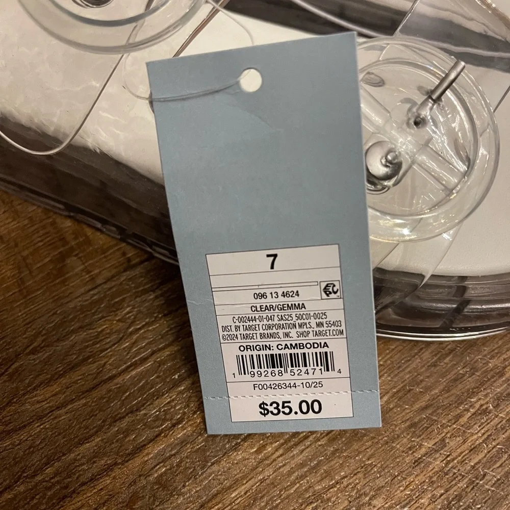 a new day Clear Slide Sandals with White Footbed - Picture 2 of 5